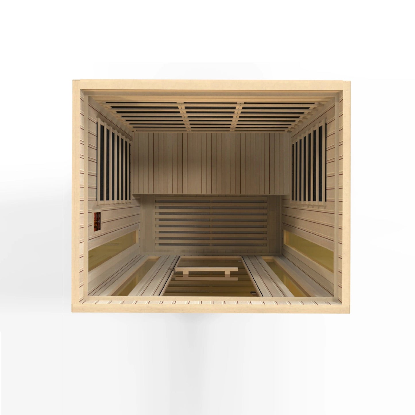 Golden Designs Maxxus 3-Person Corner Low EMF (Under 8MG) FAR Infrared Sauna (Canadian Hemlock) MX-LS3-01