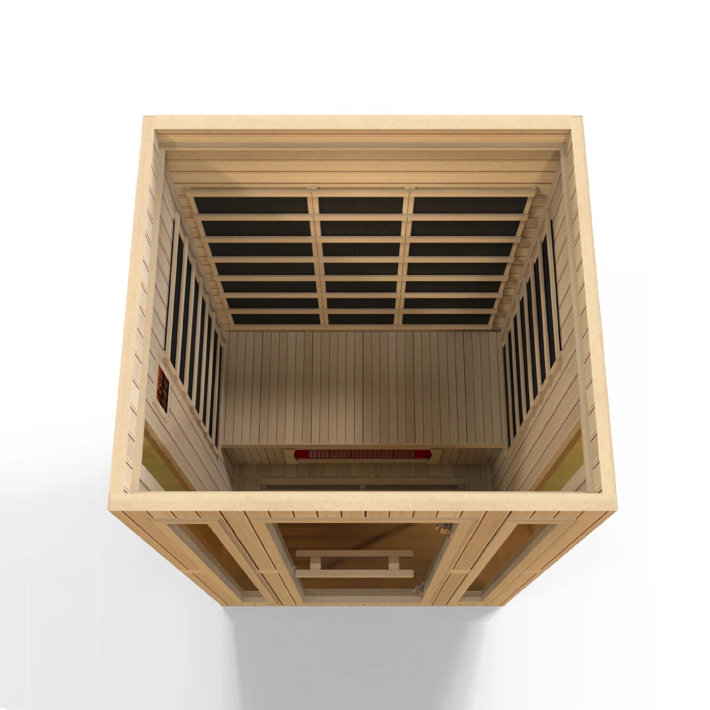 Golden Designs Maxxus 3-Person Corner Low EMF (Under 8MG) FAR Infrared Sauna (Canadian Hemlock) MX-LS3-01