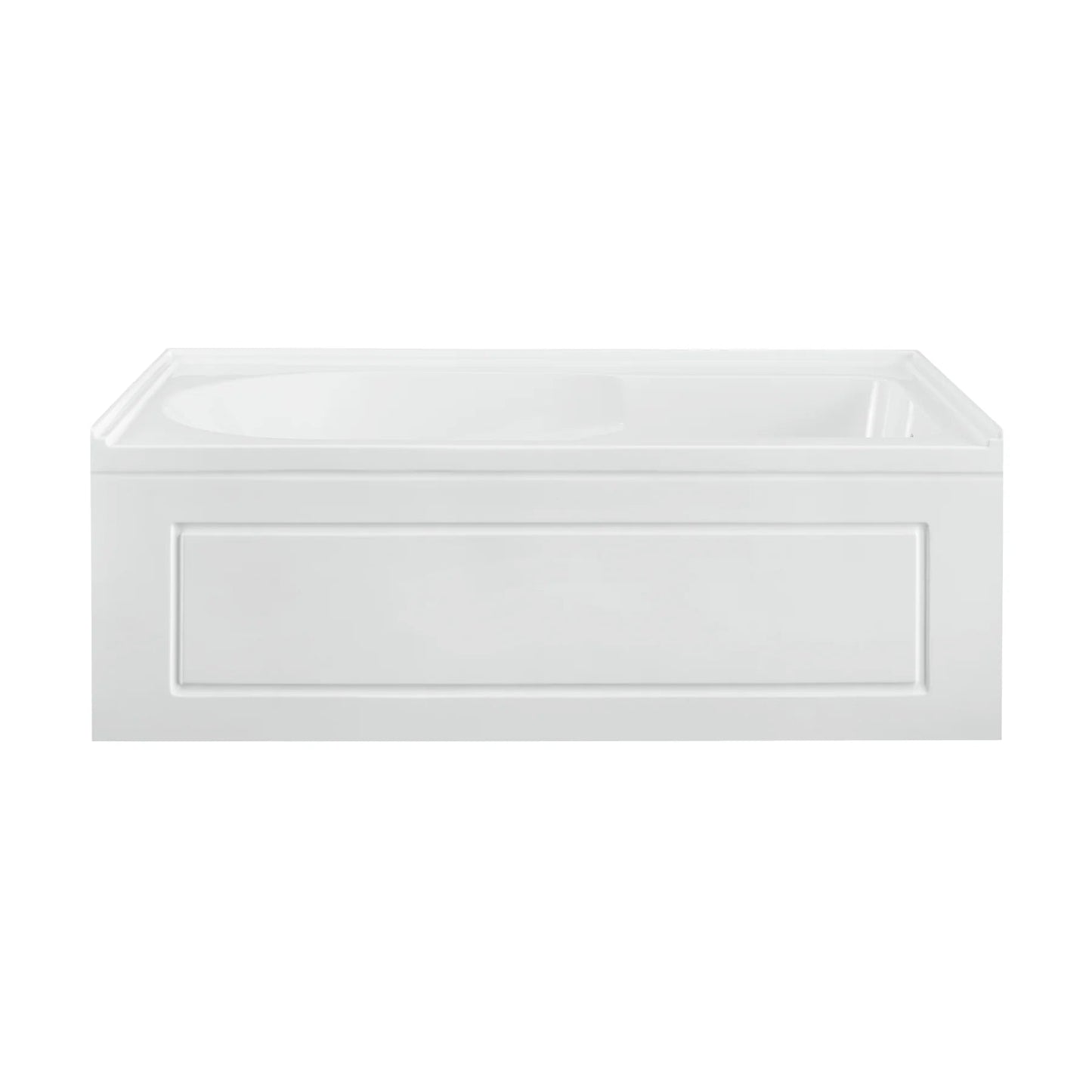 Swiss Madison Concorde 60 in. x 32 in. Acrylic Glossy White, Alcove, Integral, Apron Bathtub