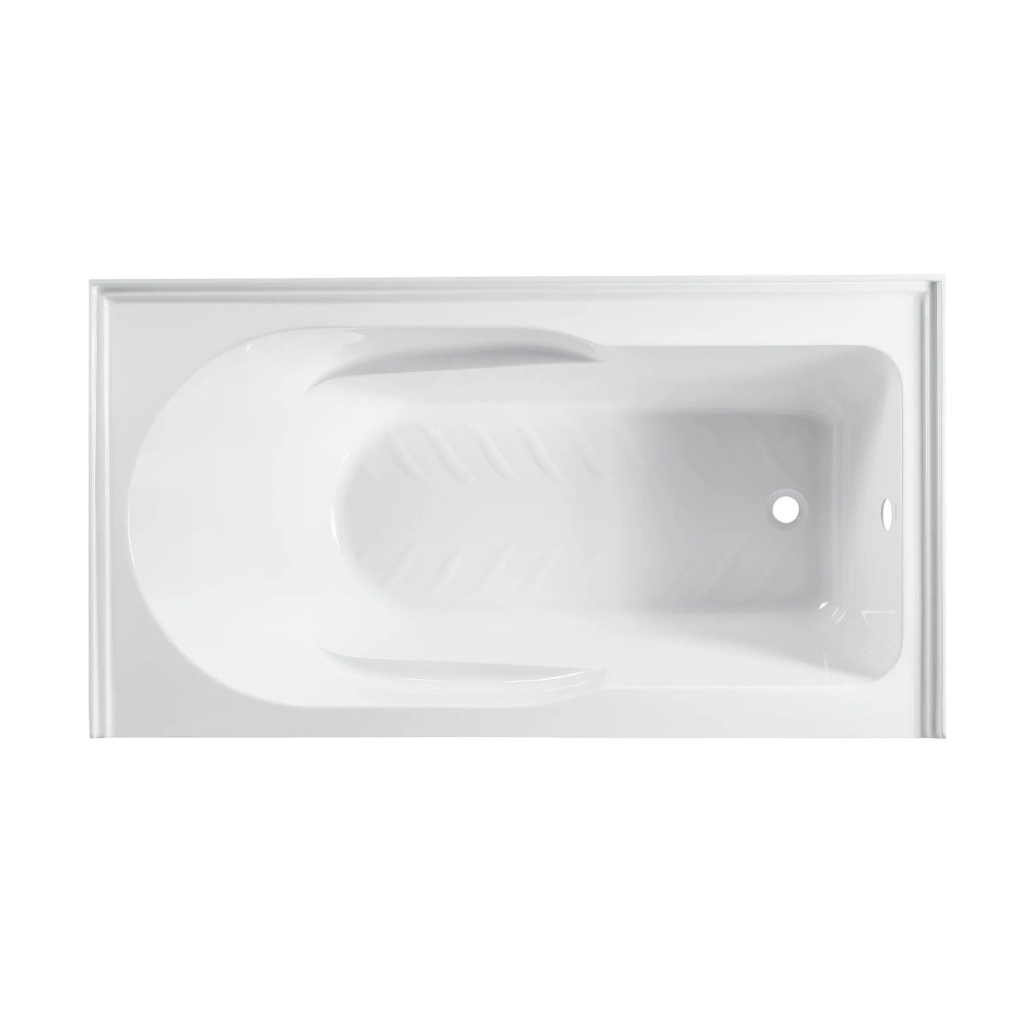 Swiss Madison Concorde 60 in. x 32 in. Acrylic Glossy White, Alcove, Integral, Apron Bathtub