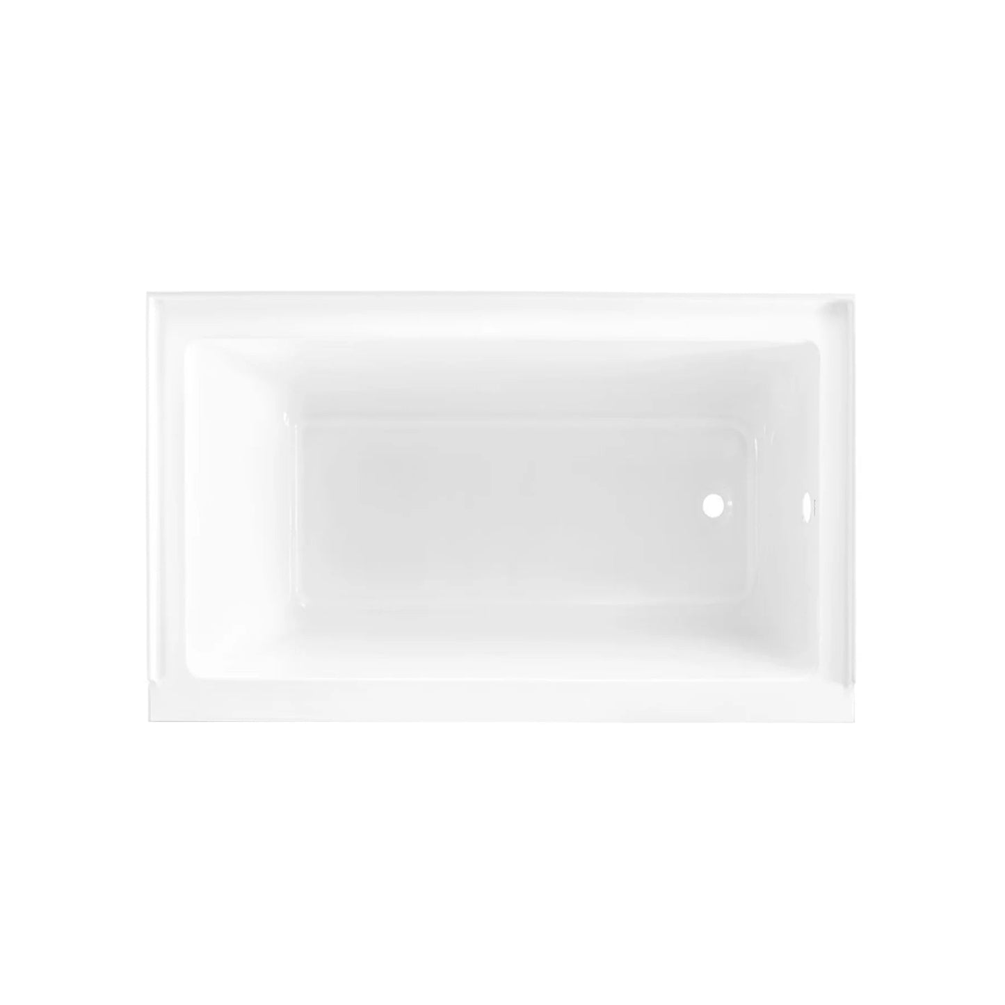 Swiss Madison Voltaire 54 in x 30 in Acrylic Glossy White, Alcove, Integral, Bathtub