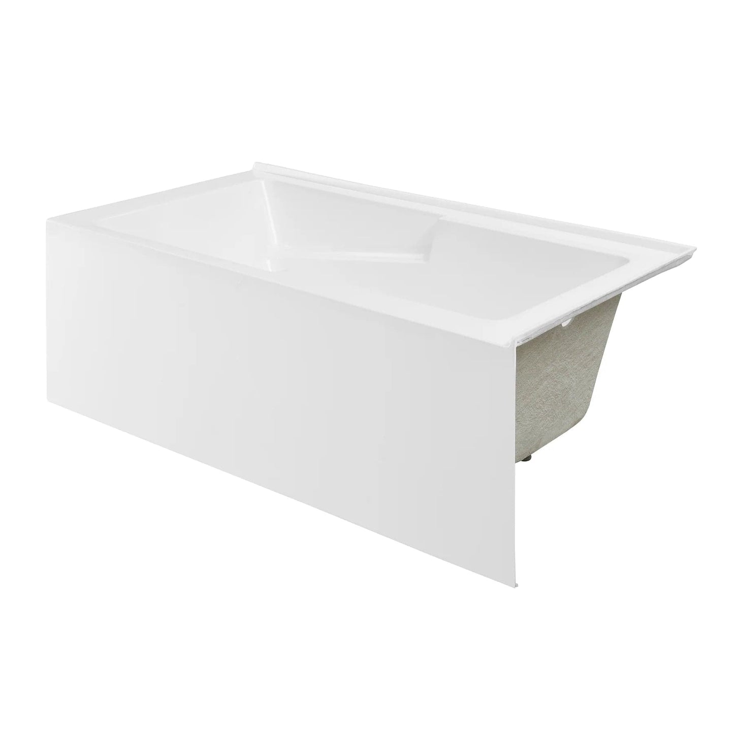 Swiss Madison Claire 60" x 32" Alcove Tub with Corner Apron