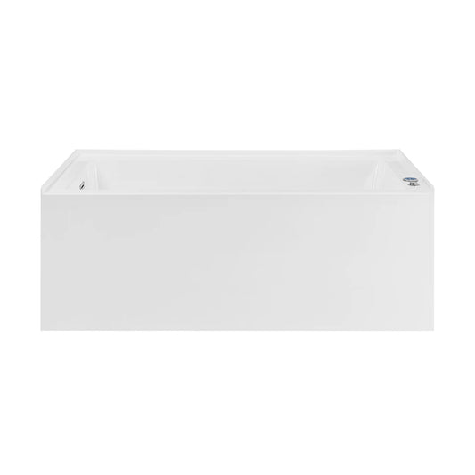 Swiss Madison Avancer 60" x 36" Rectangular Alcove Whirlpool Bathtub with Apron