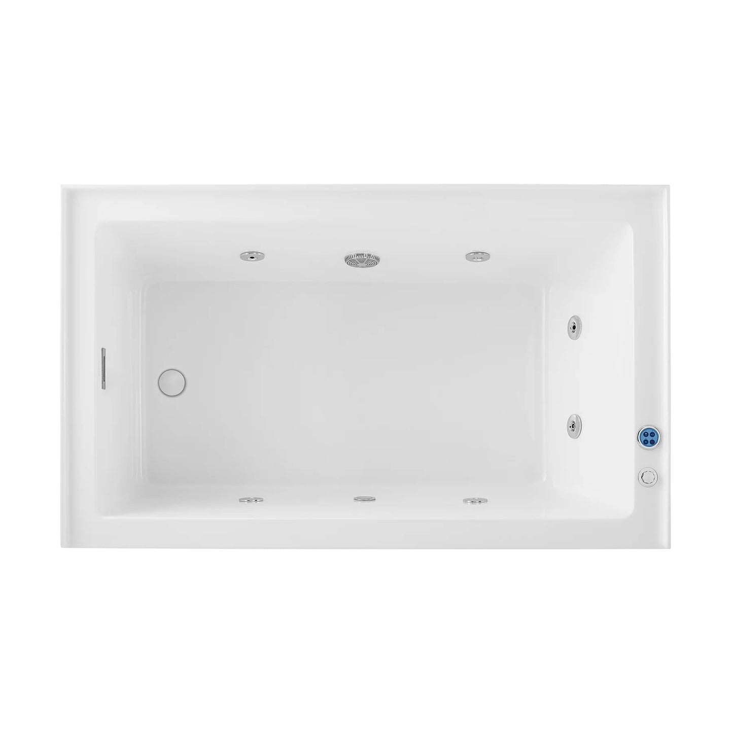 Swiss Madison Avancer 60" x 36" Rectangular Alcove Whirlpool Bathtub with Apron