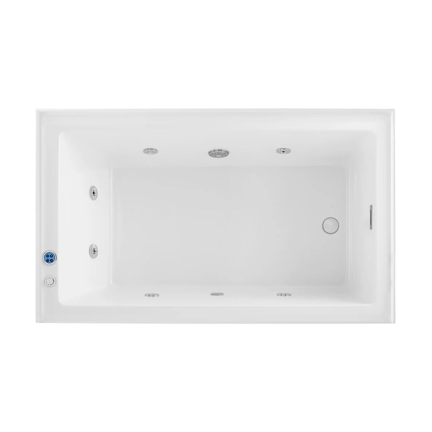 Swiss Madison Avancer 60" x 36" Rectangular Alcove Whirlpool Bathtub with Apron