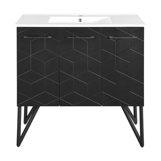 Swiss Madison Annecy 36" Bathroom Vanity in Phantom Black