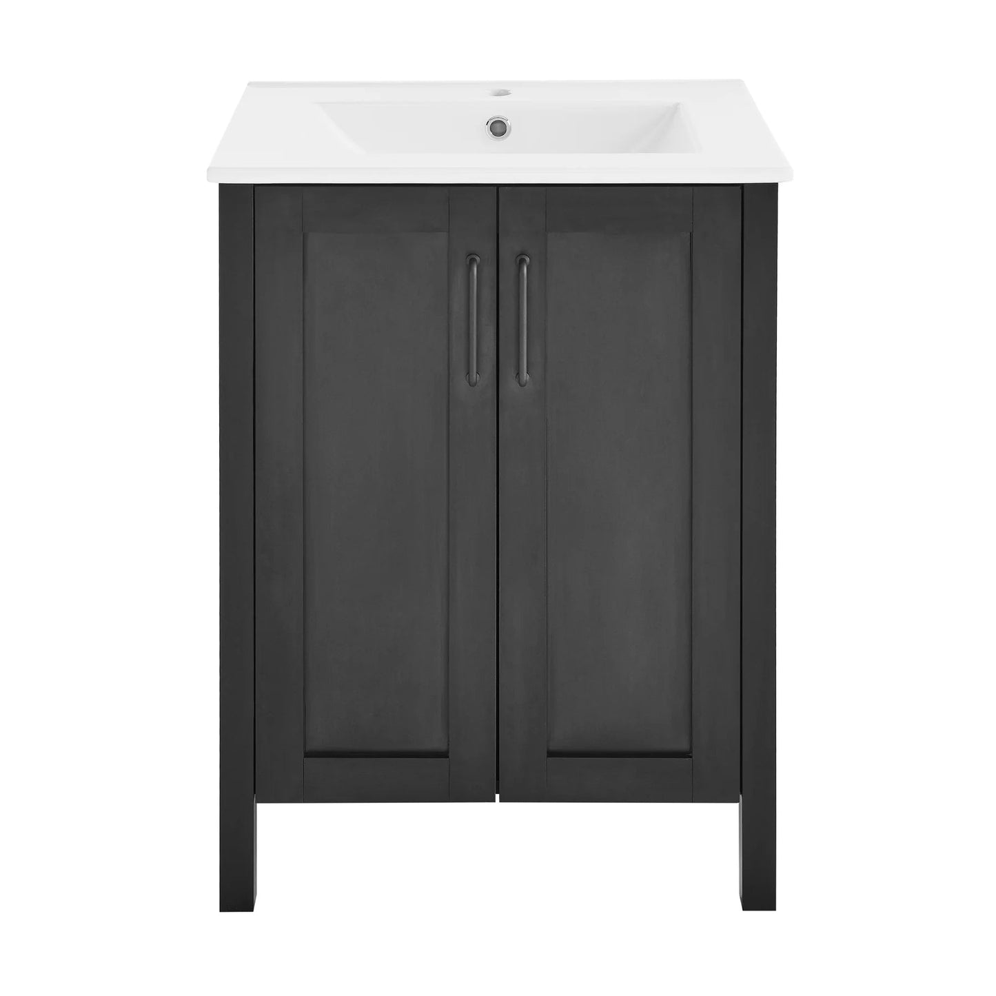 Swiss Madison Avallon 24" Bathroom Vanity in Matte Black SM-BV280MB