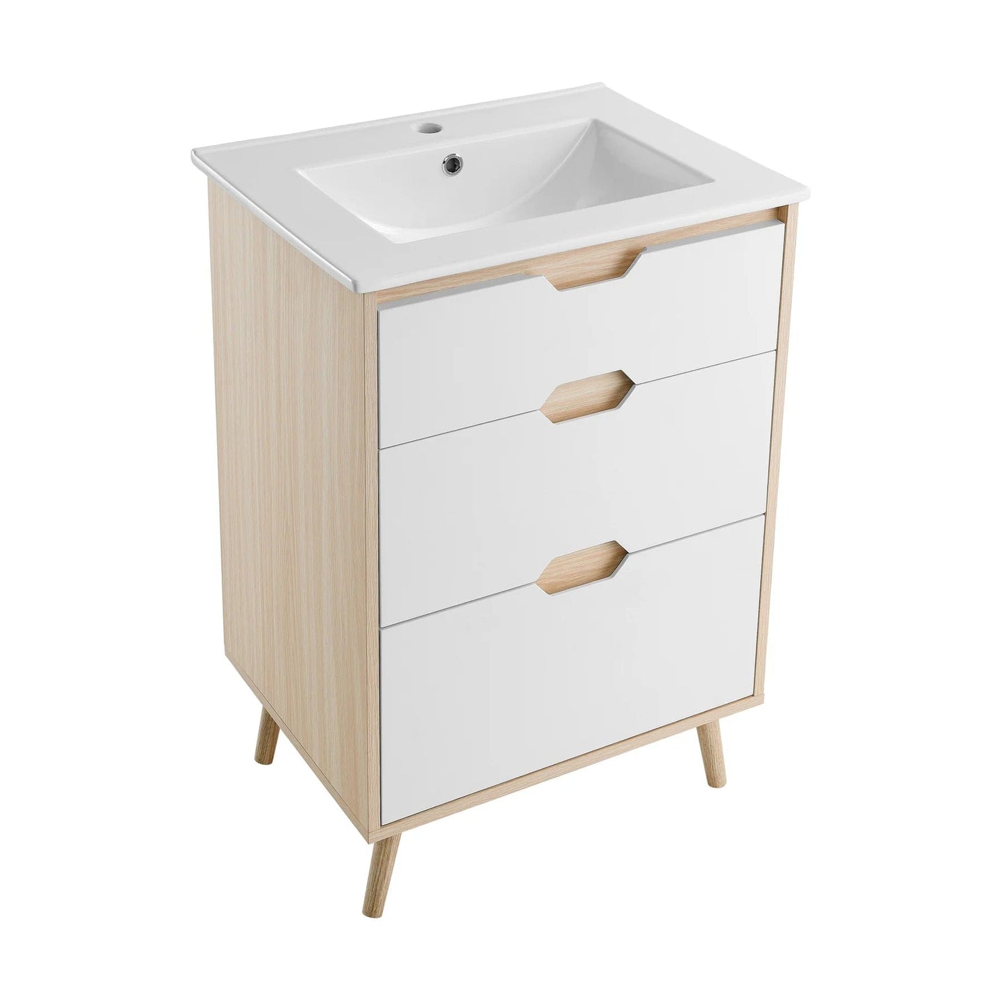 Swiss Madison Brusque 24" Bathroom Vanity in White Oak SM-BV350