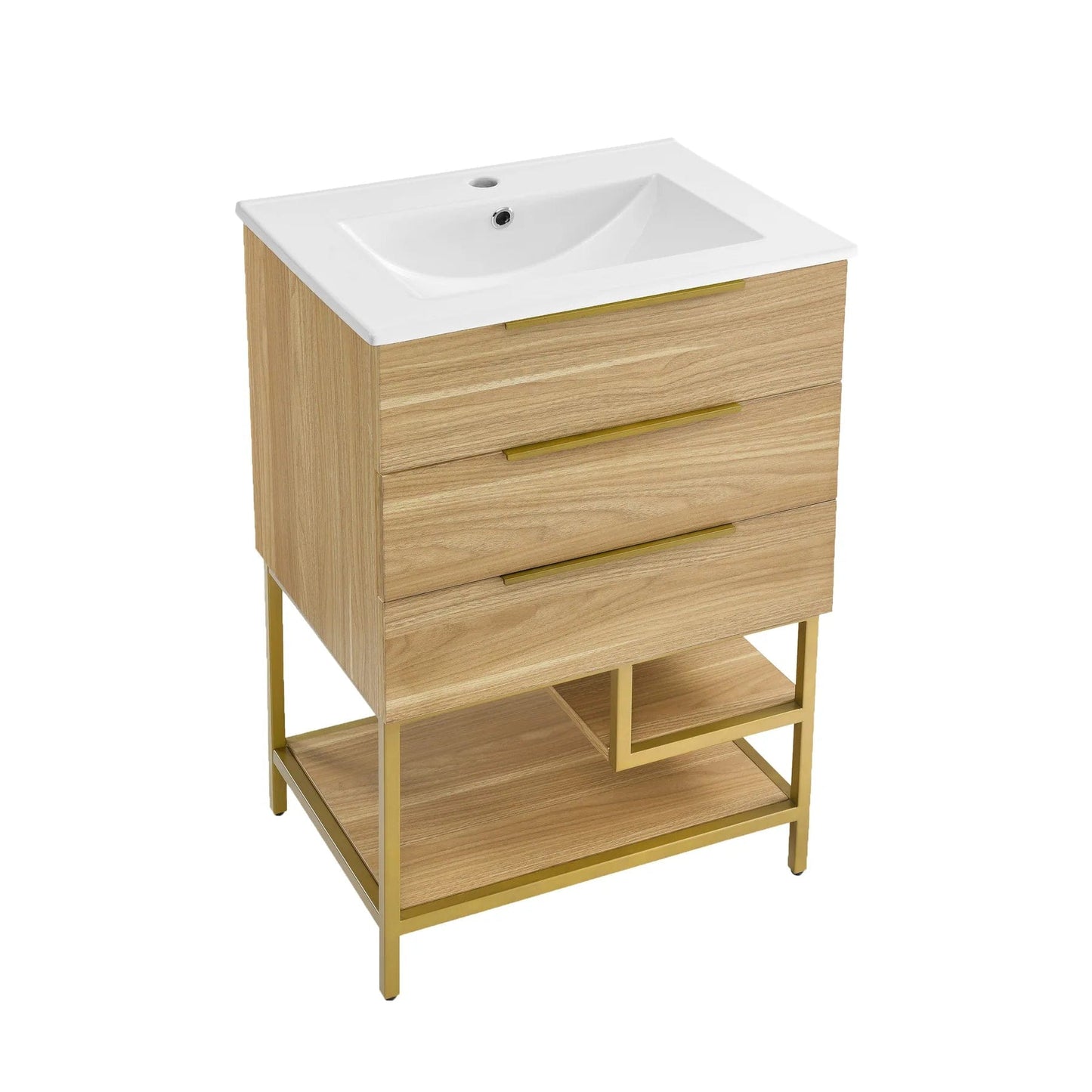 Swiss Madison Carre 24" Bathroom Vanity in White Oak SM-BV380