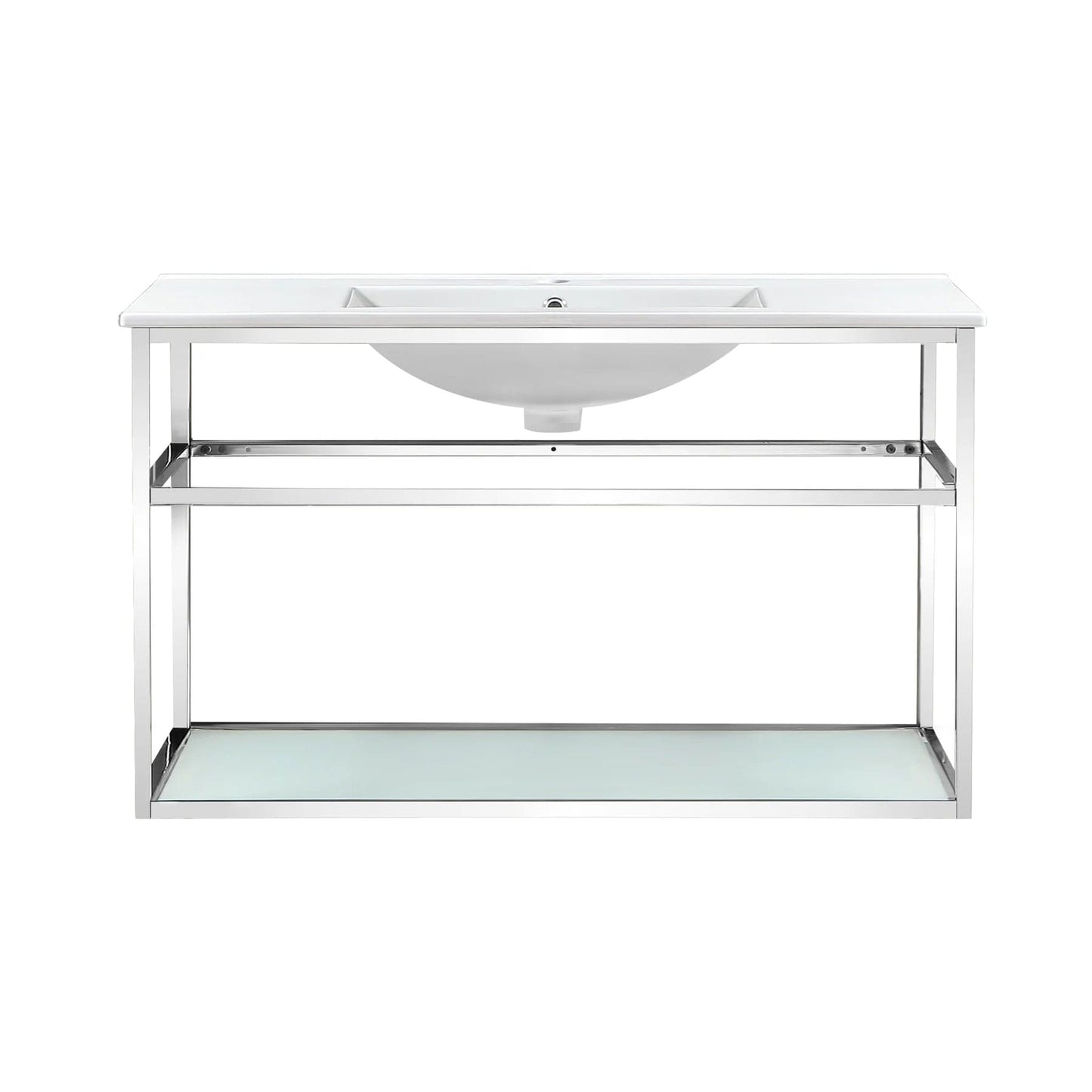 Swiss Madison Pierre 36 Single, Open Shelf, Metal Frame Bathroom Vanity