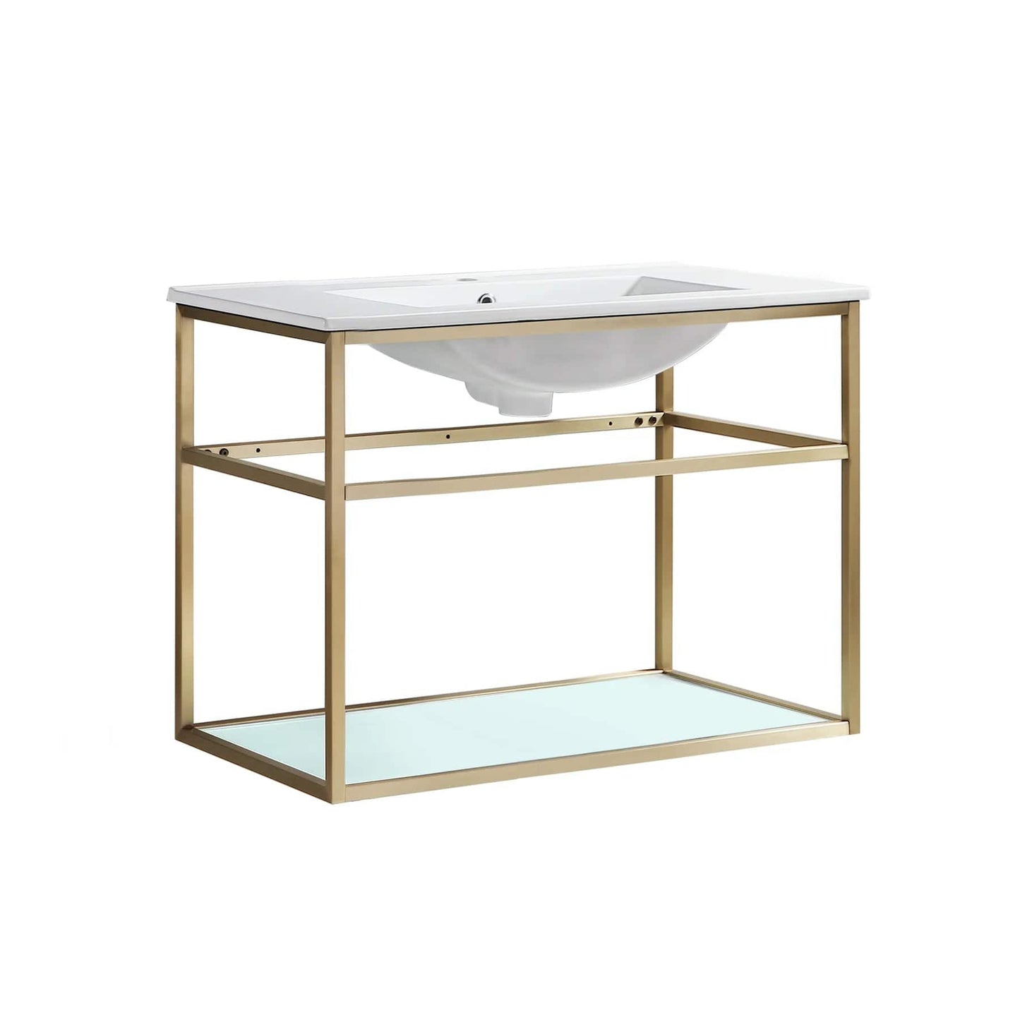 Swiss Madison Pierre 30 Single, Open Shelf, Metal Frame Bathroom Vanity