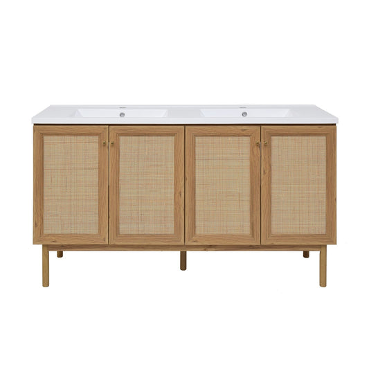 Swiss Madison Classé 60" Bathroom Vanity in Oak