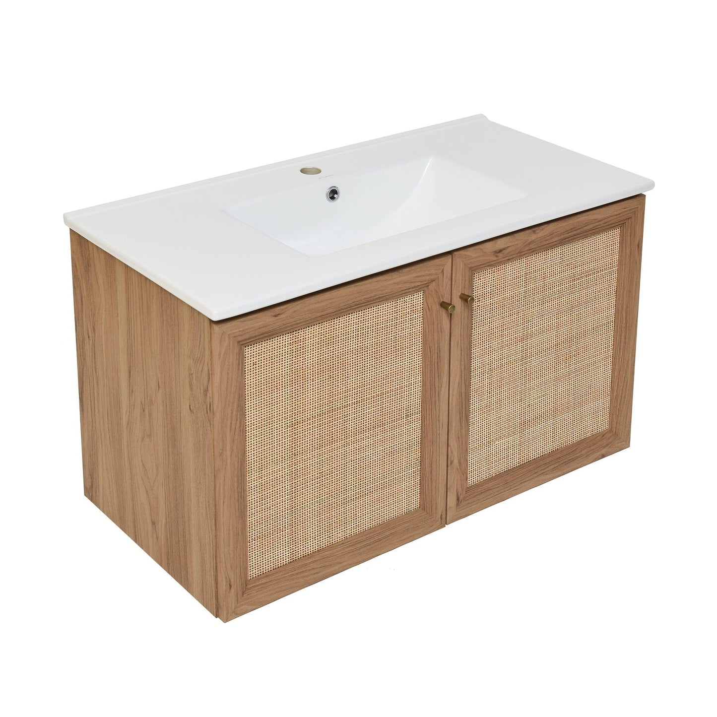 Swiss Madison Classé 36" Wall-Mounted Bathroom Vanity in Oak SM-BV667