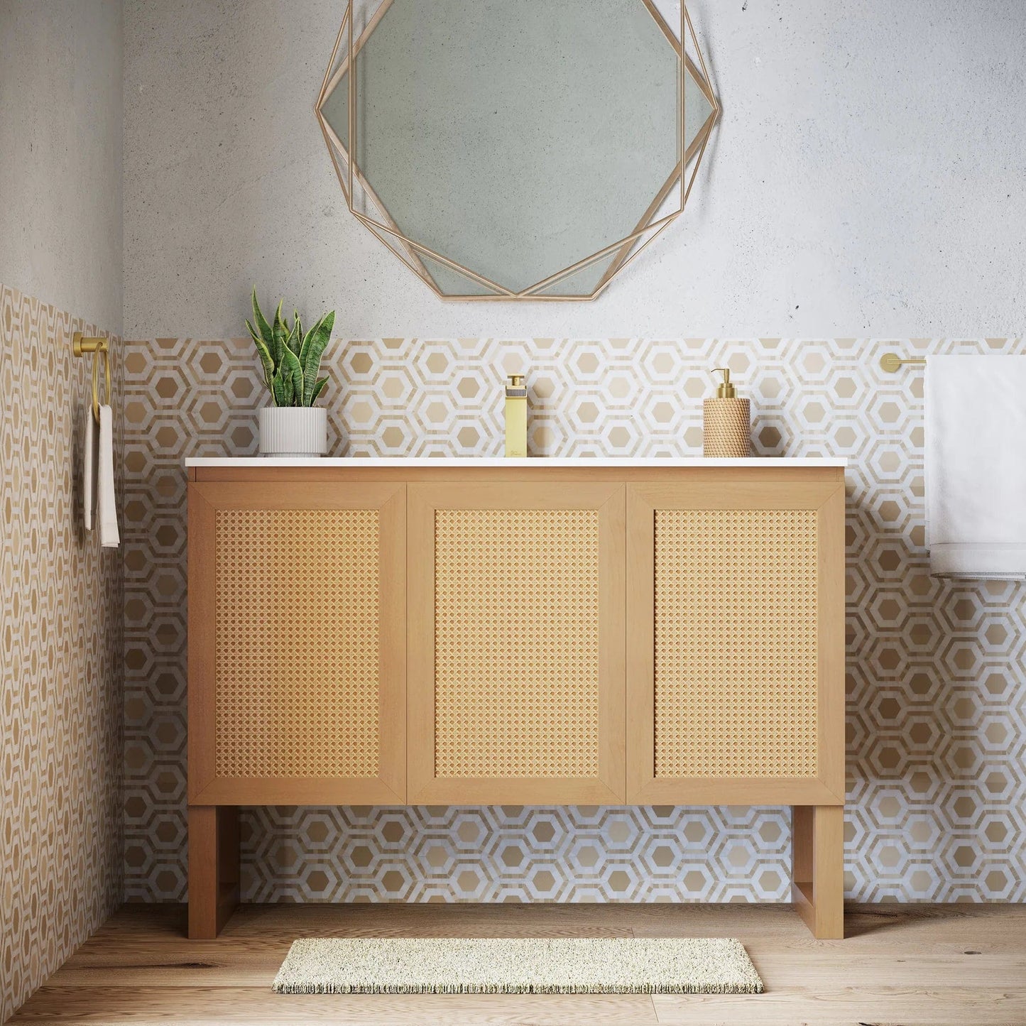 Swiss Madison Arles 48" Single, Bathroom Vanity in Honey