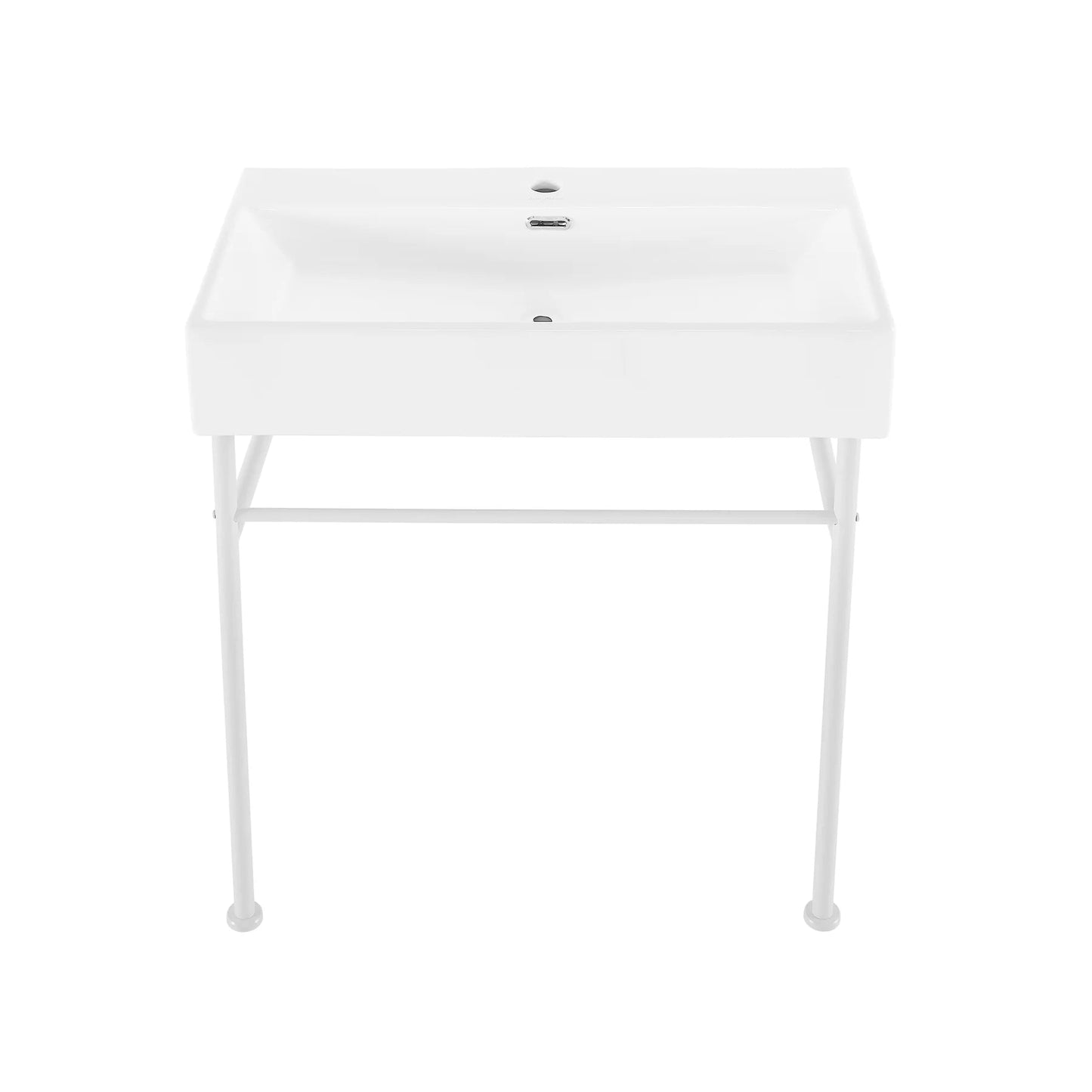 Swiss Madison Claire 30" White Basin Matte White Legs SM-CS742