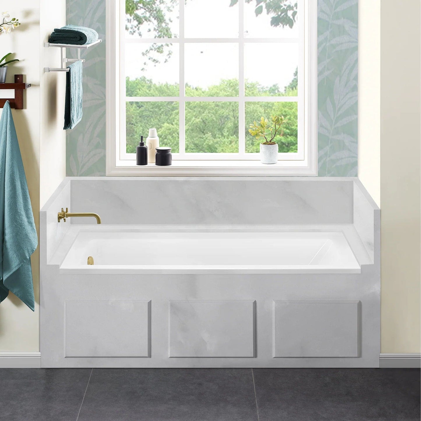 Swiss Madison Voltaire 60" X 30" Alcove Bathtub White