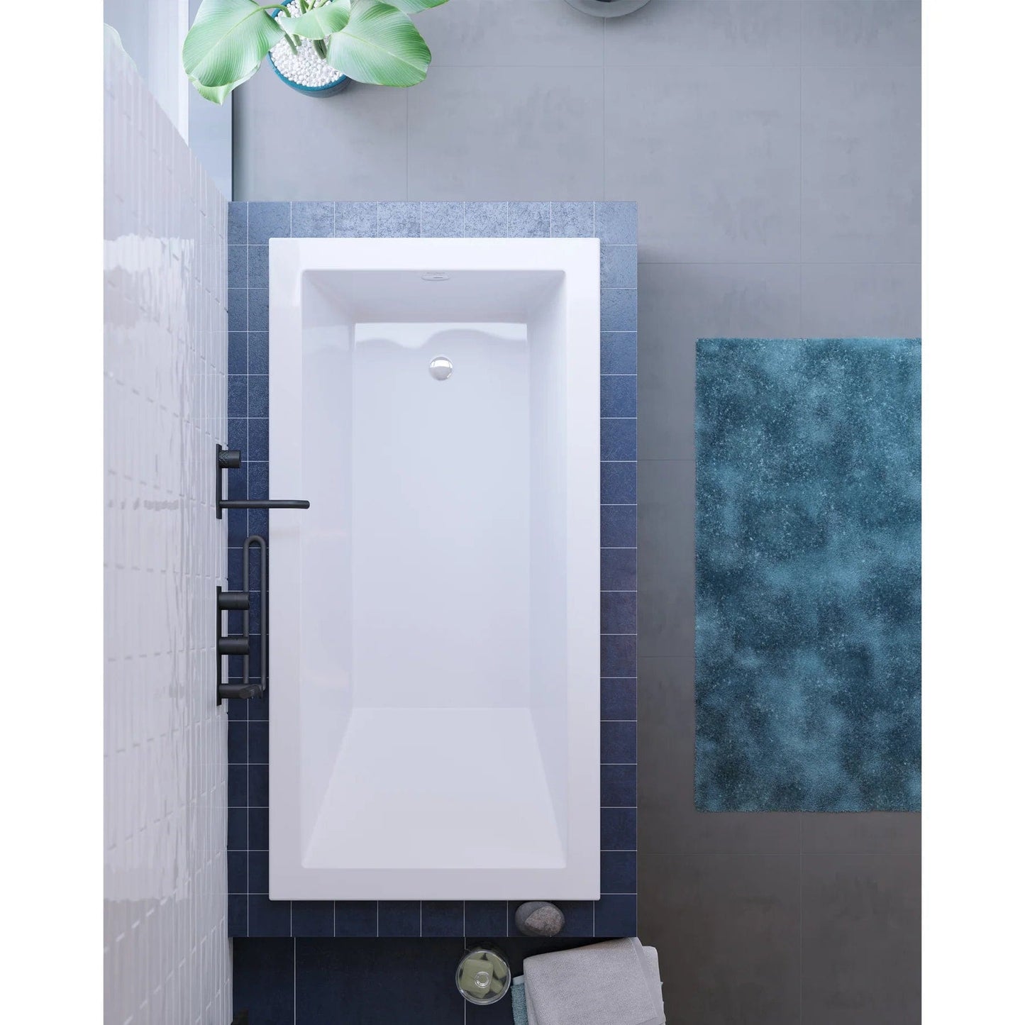 Swiss Madison Voltaire 60"x 30" Reversible Drain Drop-In Bathtub SM-DB569