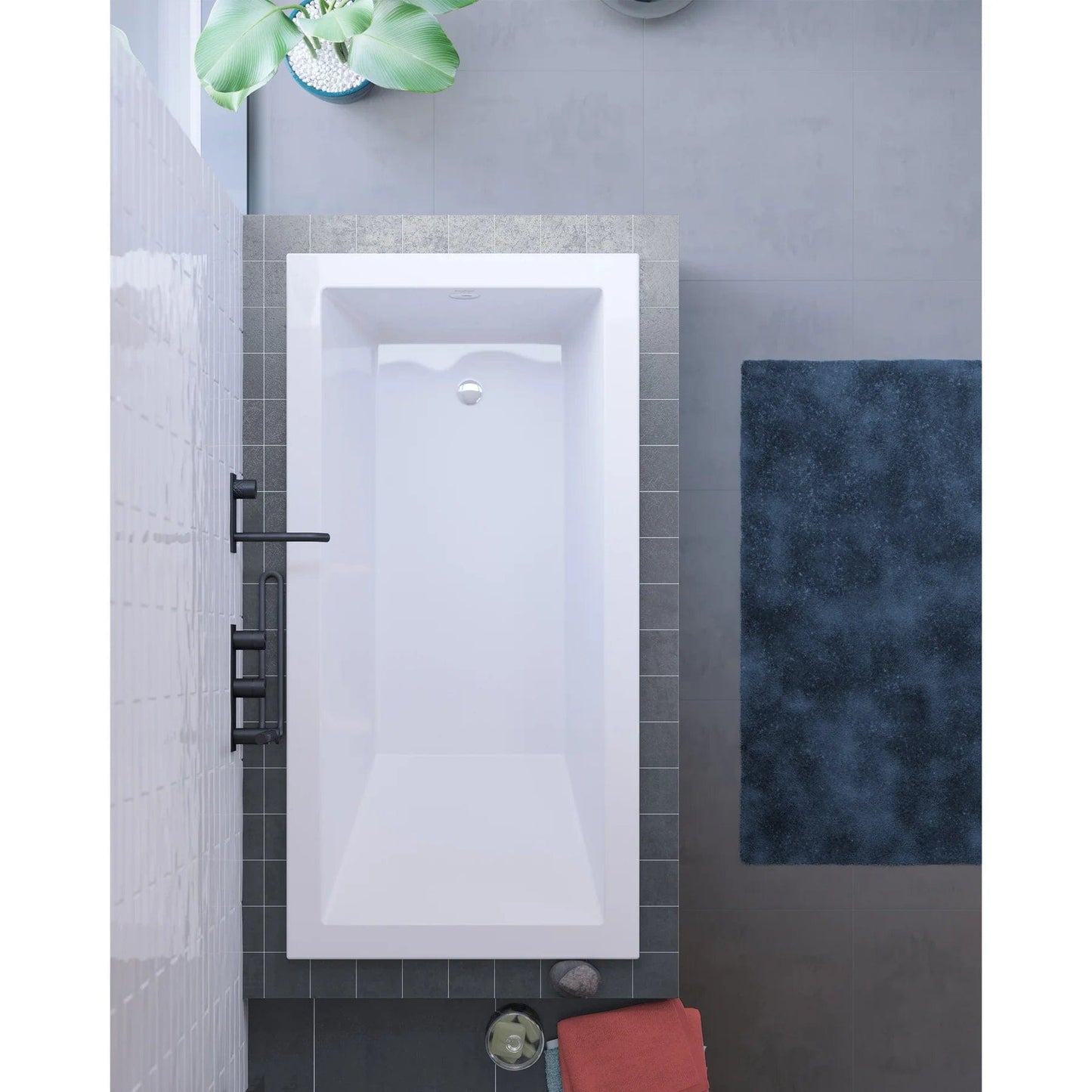 Swiss Madison Voltaire 48"x32" Reversible Drain Drop-In Bathtub