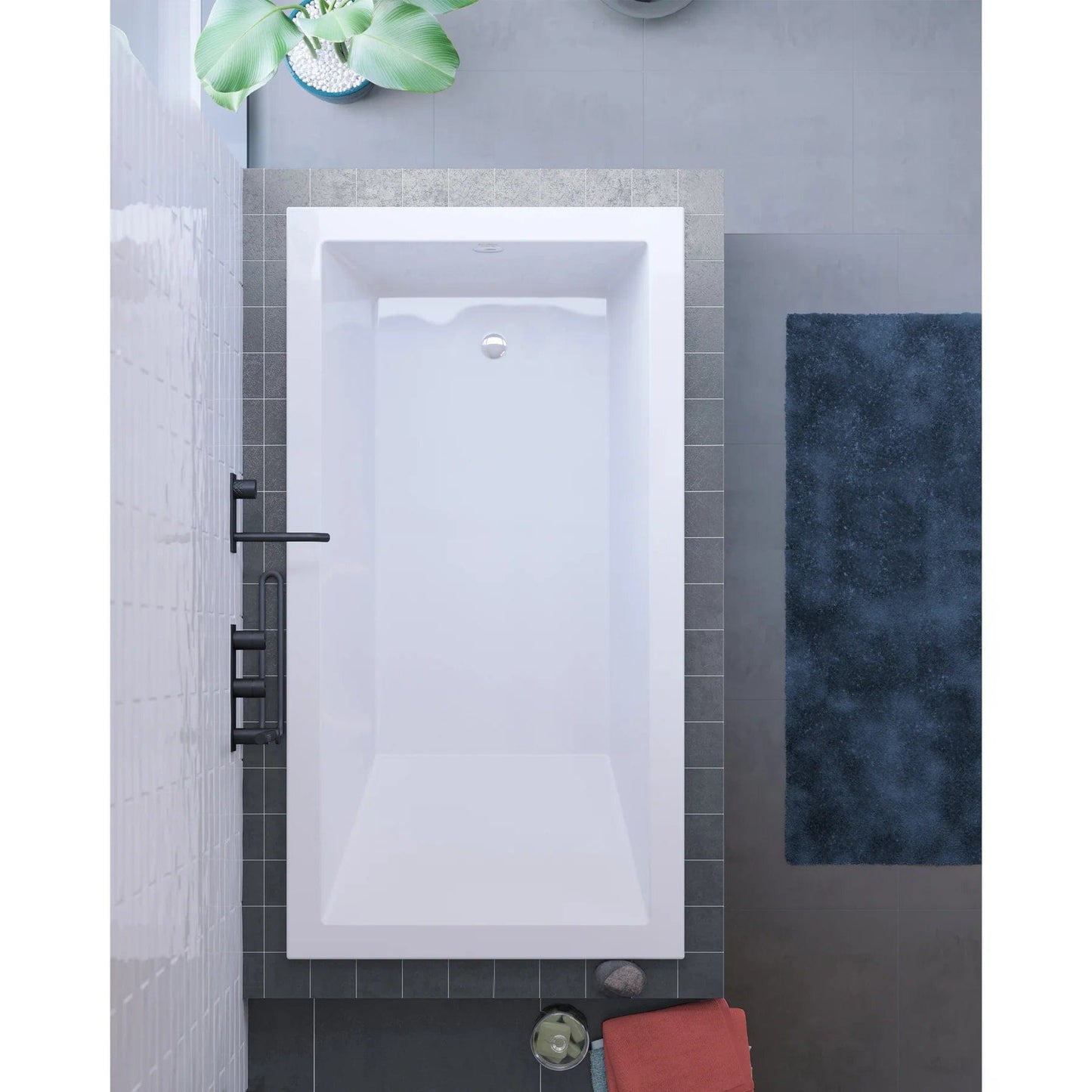 Swiss Madison Voltaire 54"x30" Reversible Drain Drop-In Bathtub