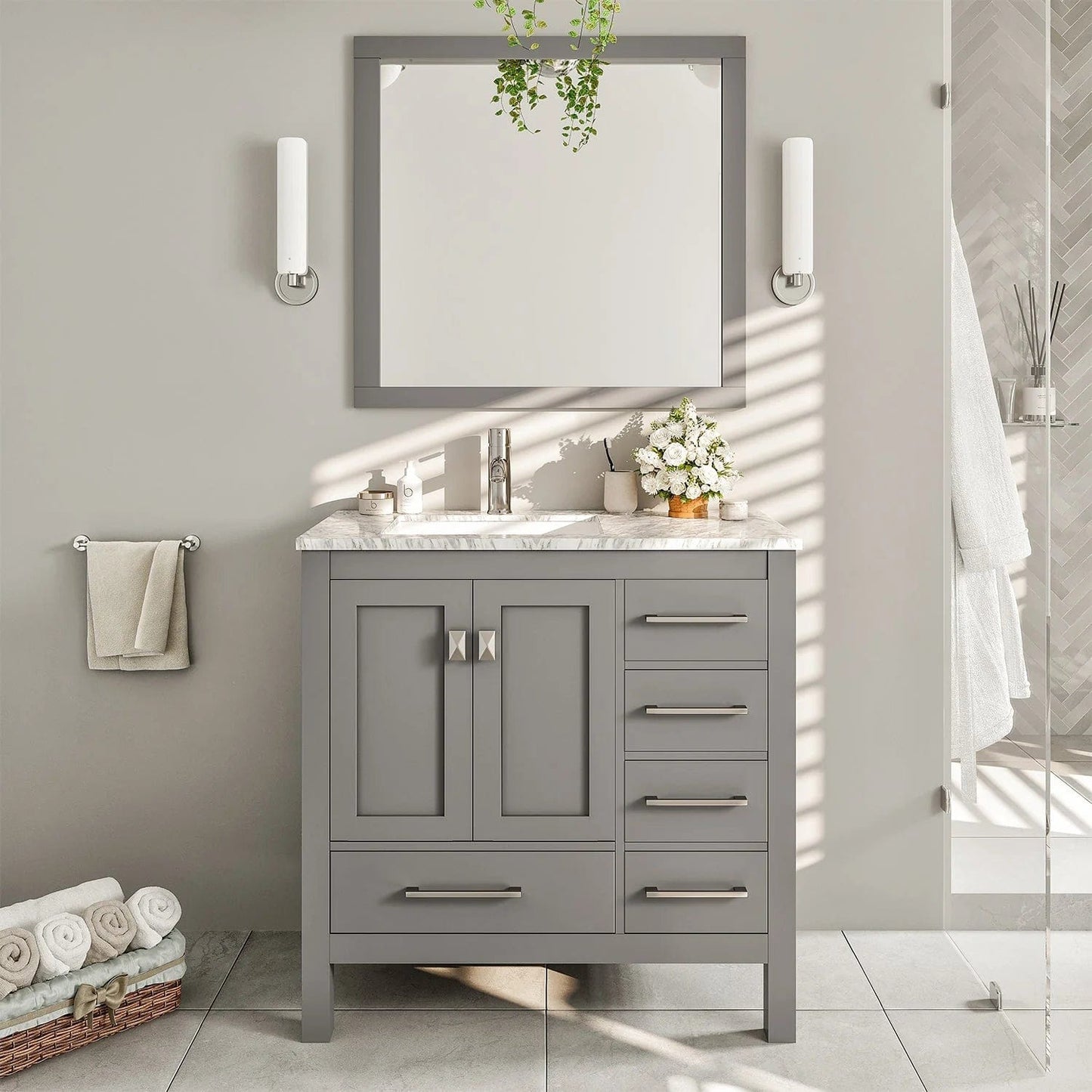 Eviva London 38 inch Transitional Bathroom Vanity