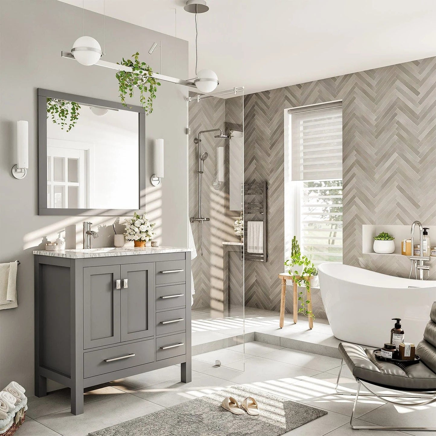 Eviva London 38 inch Transitional Bathroom Vanity