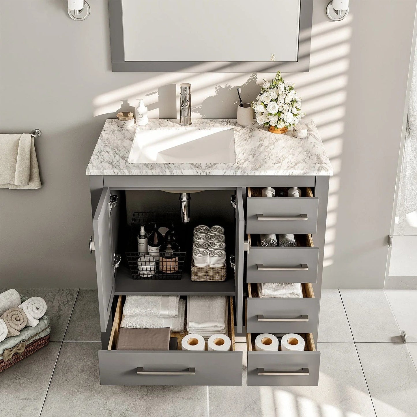 Eviva London 38 inch Transitional Bathroom Vanity