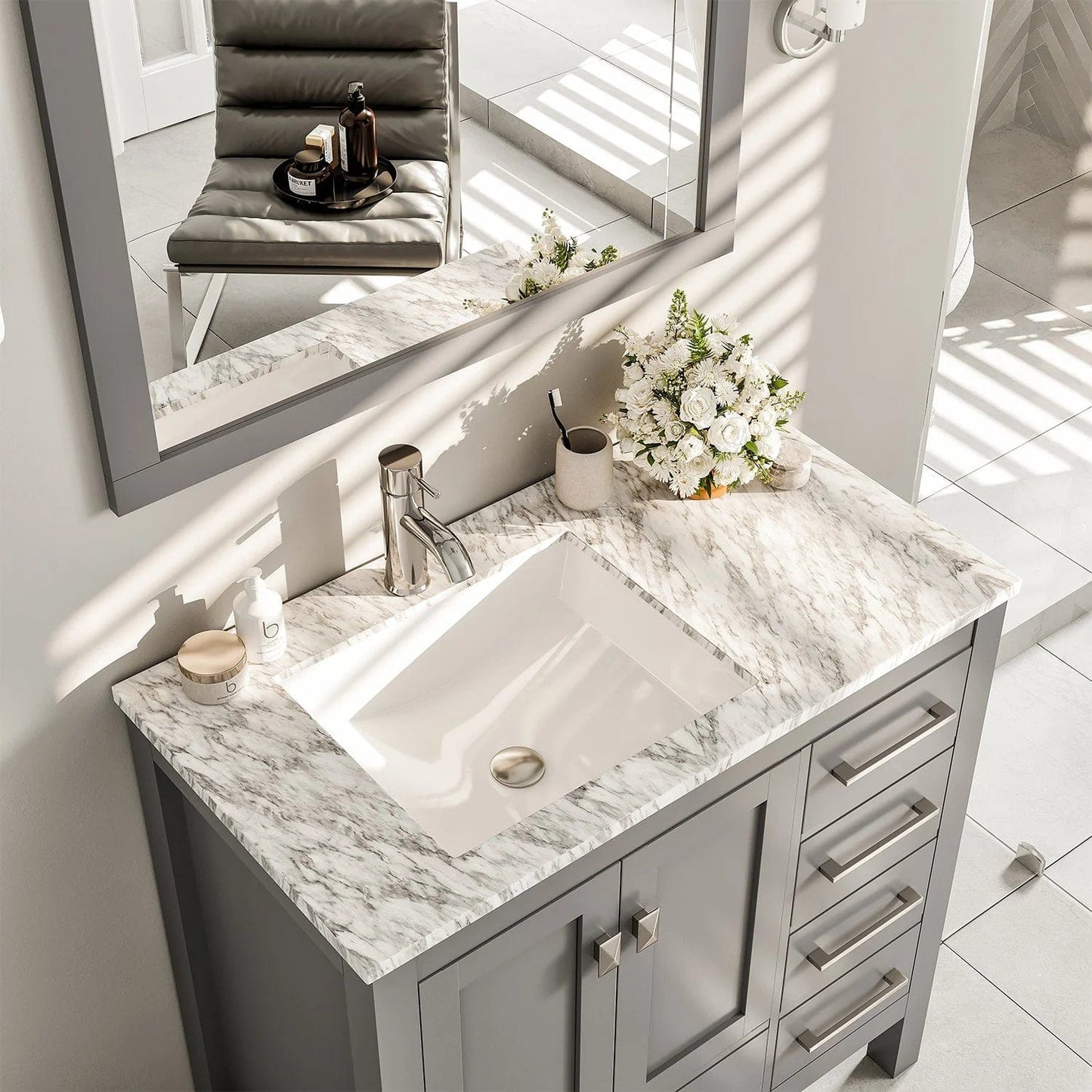 Eviva London 38 inch Transitional Bathroom Vanity