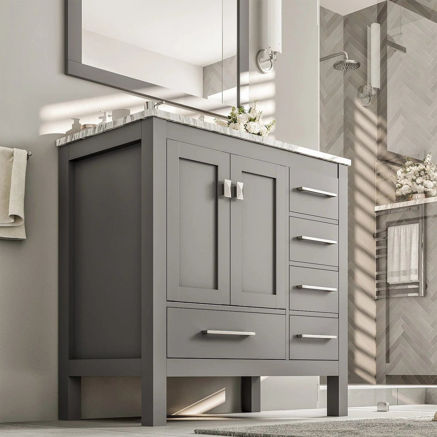 Eviva London 38 inch Transitional Bathroom Vanity