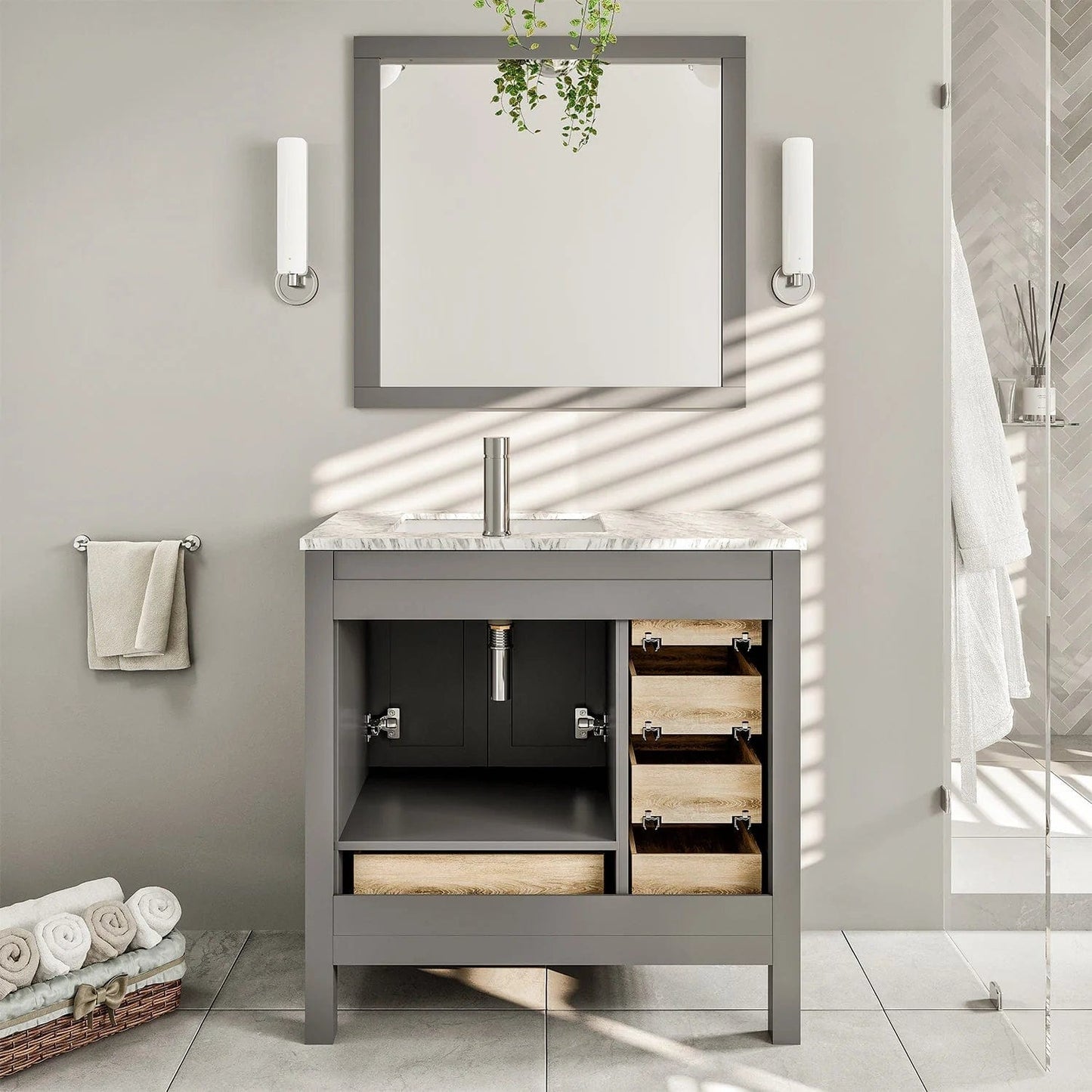 Eviva London 38 inch Transitional Bathroom Vanity