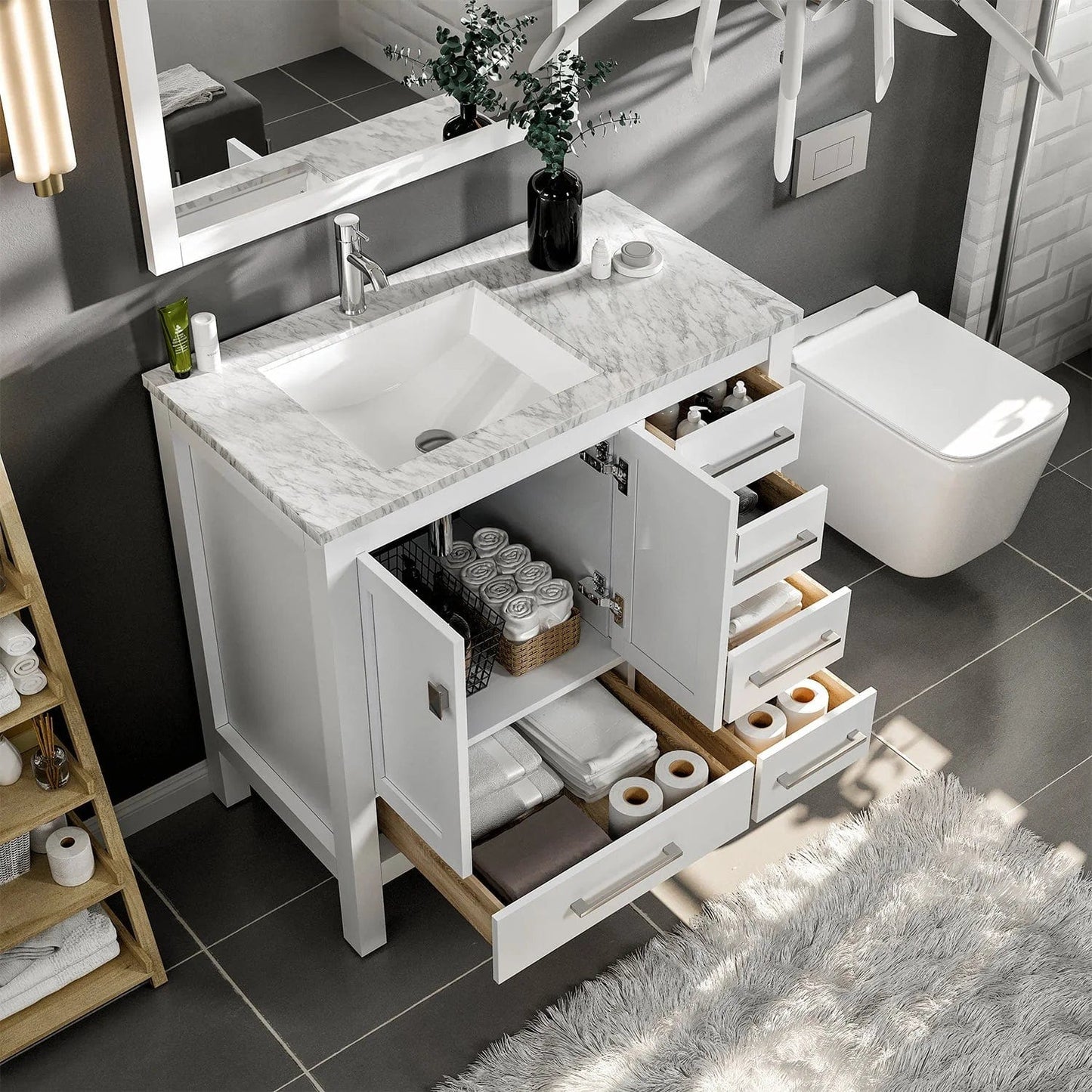 Eviva London 38 inch Transitional Bathroom Vanity