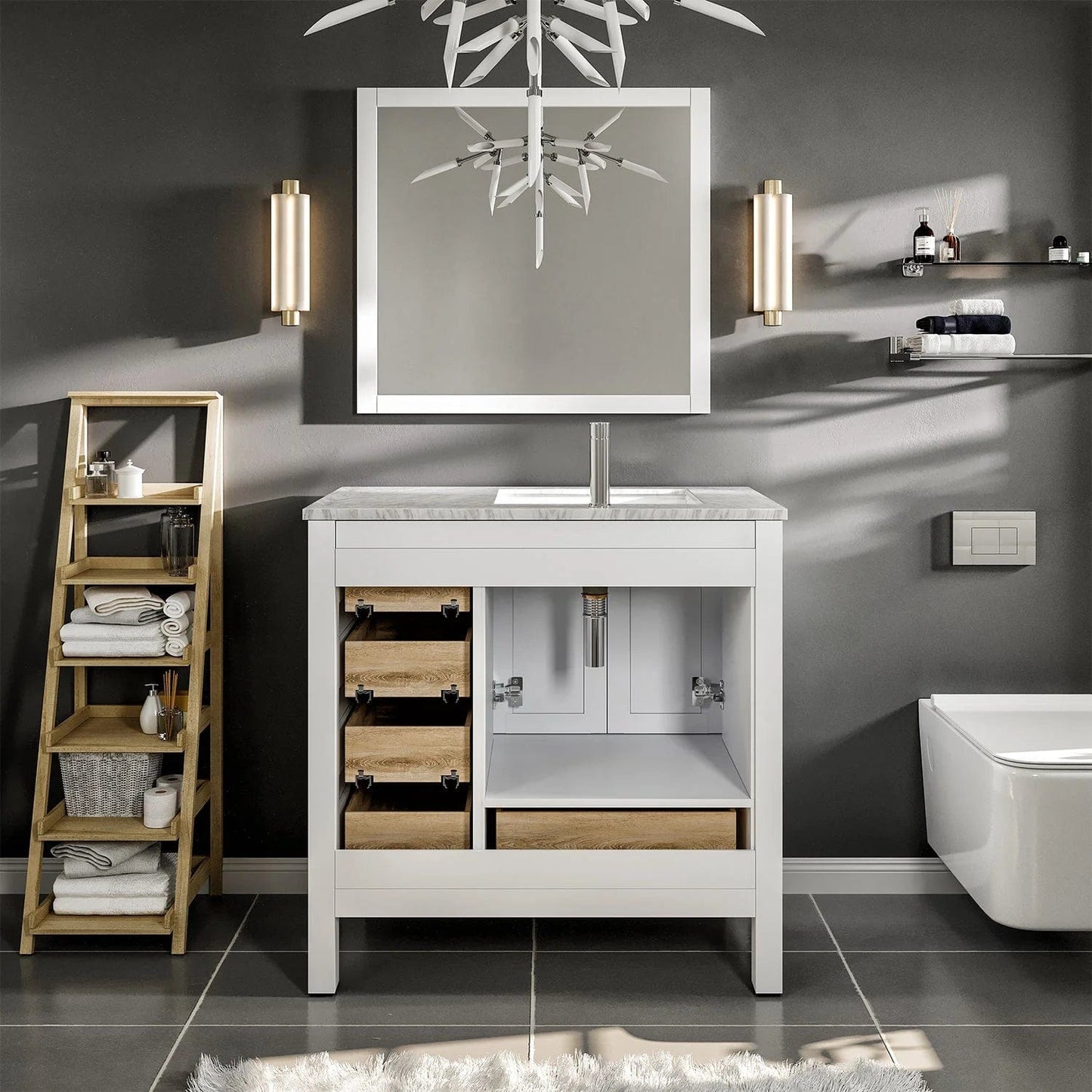 Eviva London 38 inch Transitional Bathroom Vanity