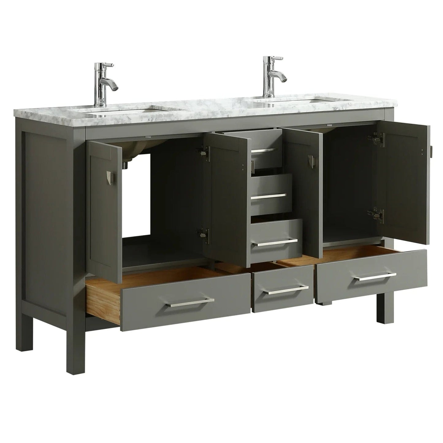 Eviva London 60 inch Transitional Bathroom Vanity