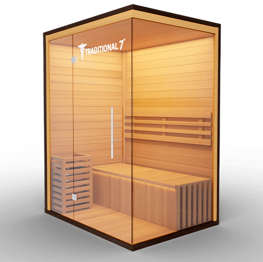 Medical Breakthrough Traditional 7 Sauna - Glass Front & Left Wall