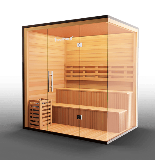 Medical Breakthrough Traditional 8 Plus Sauna - Glass Front & Left Wall