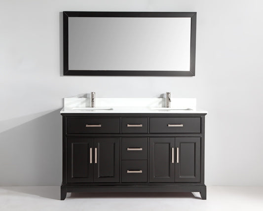 Vanity Art Genoa 60" Double Sink Bathroom Vanity Set