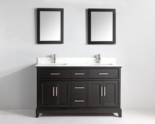 Vanity Art Genoa 72" Double Sink Bathroom Vanity Set