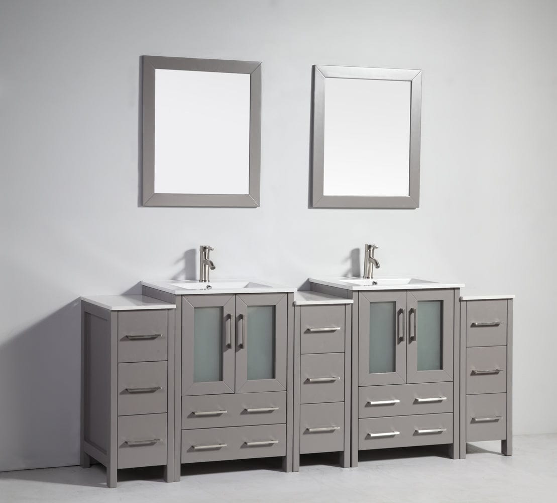 Vanity Art Brescia 84" Double Sink Bathroom Vanity Combo Set