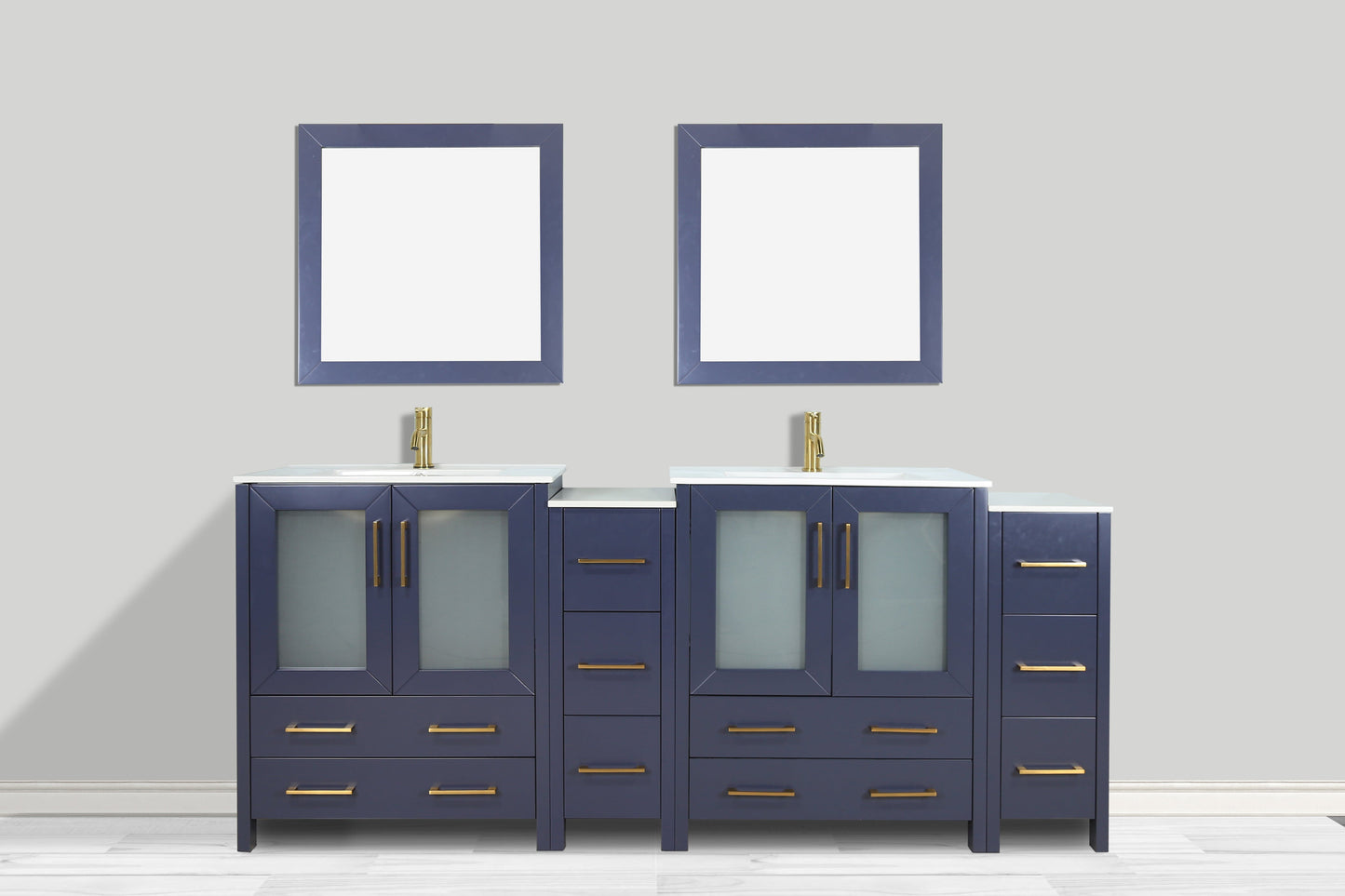 Vanity Art Brescia 84" Double Sink Modern Bathroom Vanity Set