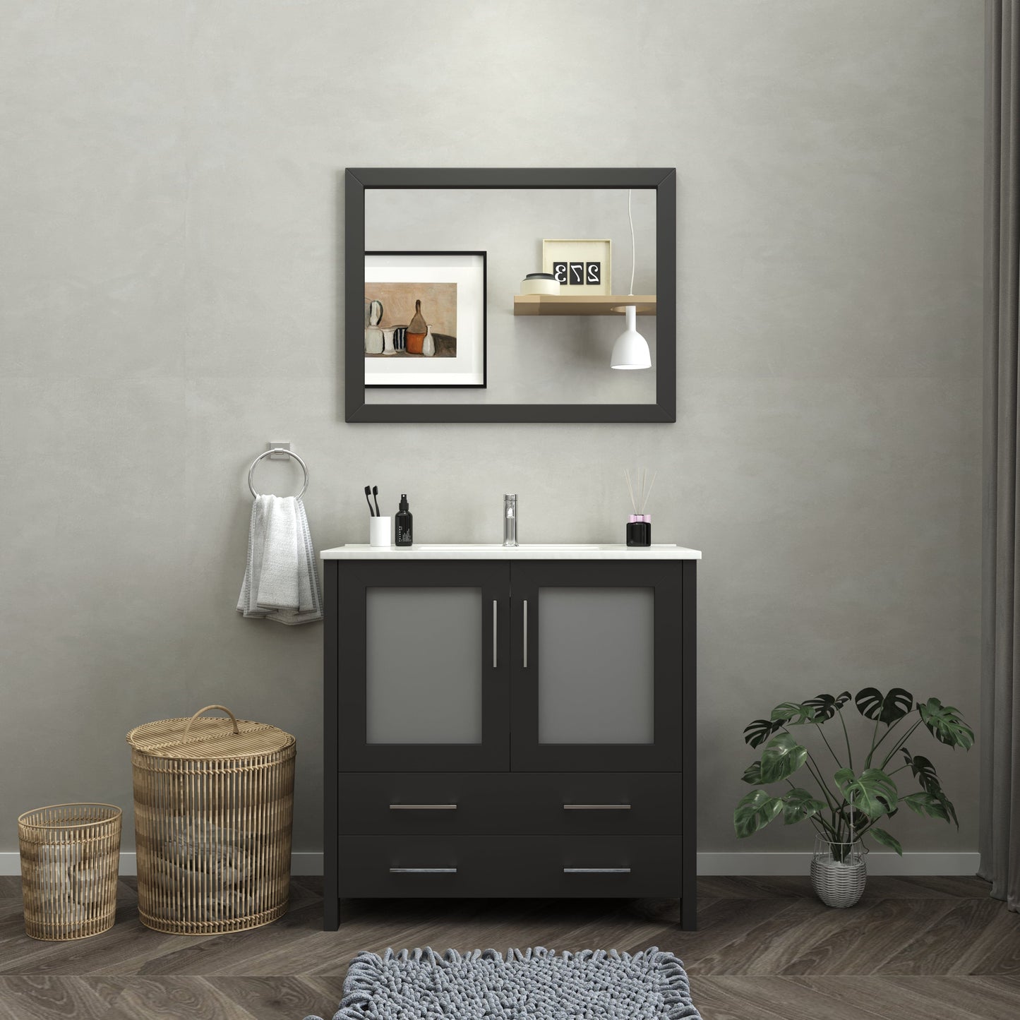 Vanity Art Brescia 36" Single Sink Modern Bathroom Vanity Set