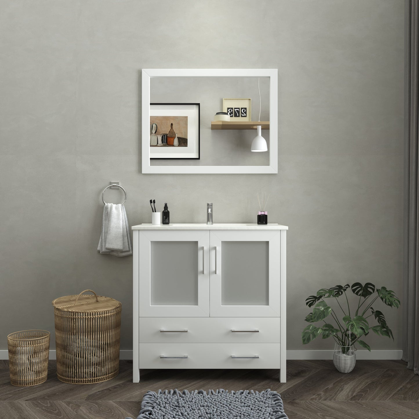 Vanity Art Brescia 36" Single Sink Modern Bathroom Vanity Set