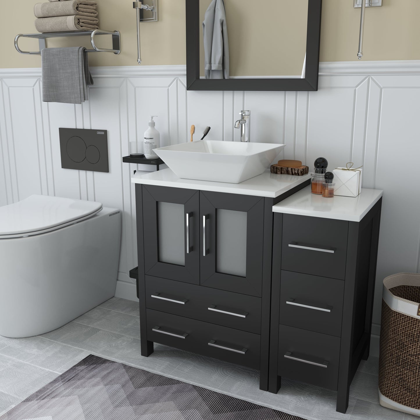 Vanity Art Ravenna 36" Single Sink Bathroom Vanity Combo Set