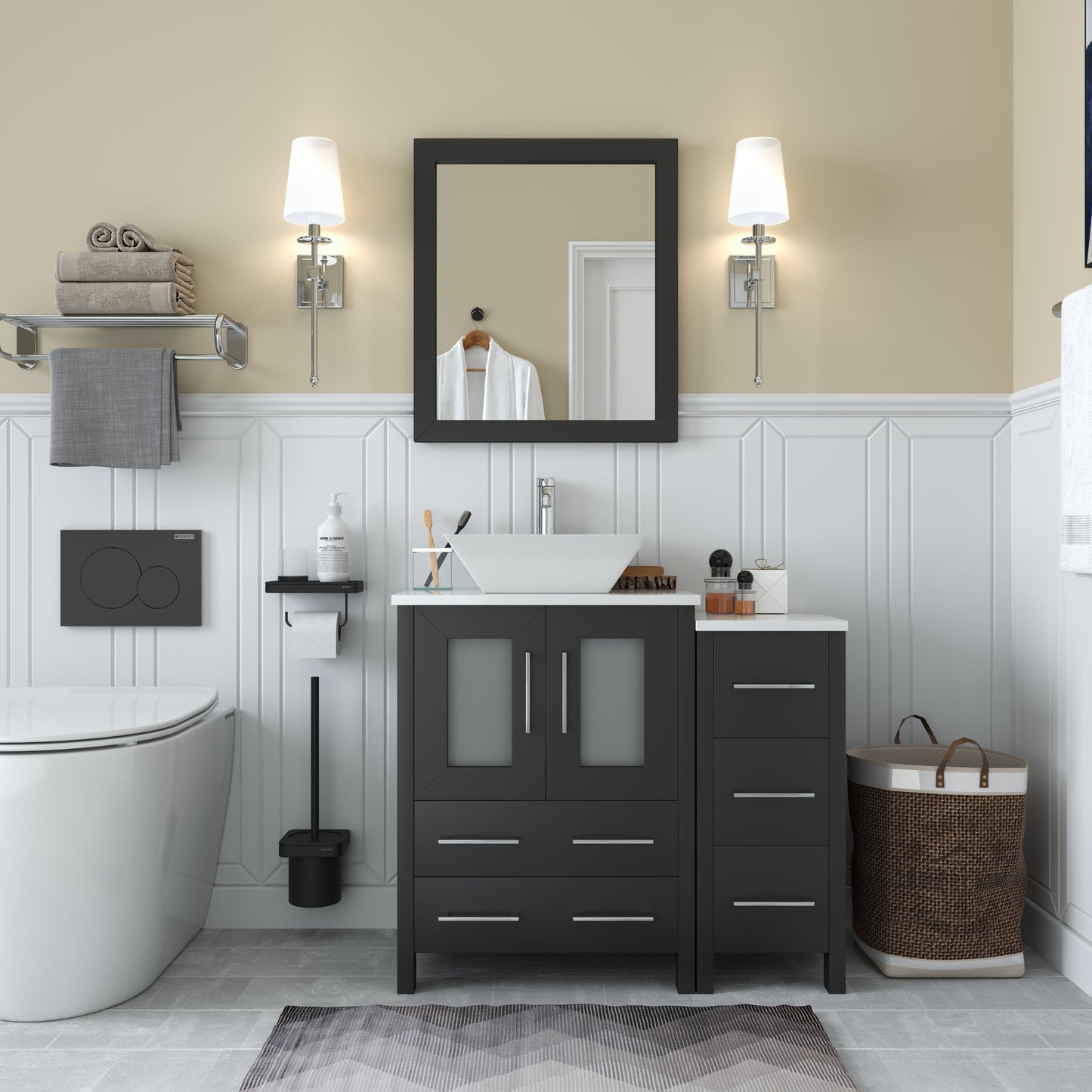 Vanity Art Ravenna 36" Single Sink Bathroom Vanity Combo Set