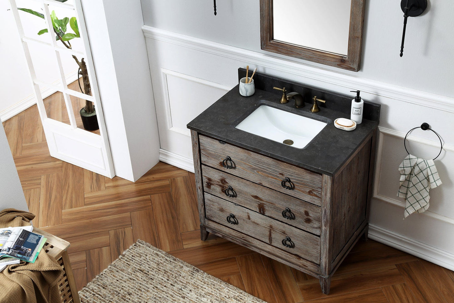 Legion Furniture 36" Wood Sink Vanity Match With Marble Wh 5136" Top -No Faucet WH8836