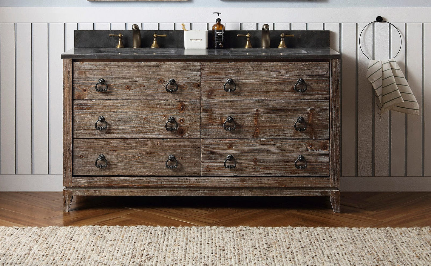 Legion Furniture 60" Wood Sink Vanity Match With Marble Wh 5160" Top -No Faucet WH8860