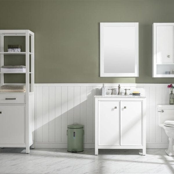 Legion Furniture 30" Sink Vanity Cabinet With Carrara White Top