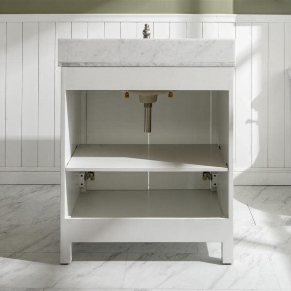 Legion Furniture 30" Sink Vanity Cabinet With Carrara White Top