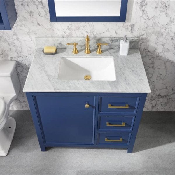 Legion Furniture 36" Sink Vanity Cabinet With Carrara White Top