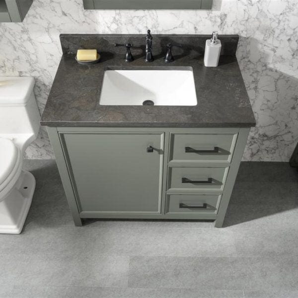 Legion Furniture 36" Sink Vanity Cabinet With Carrara White Top