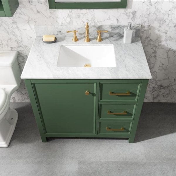 Legion Furniture 36" Sink Vanity Cabinet With Carrara White Top