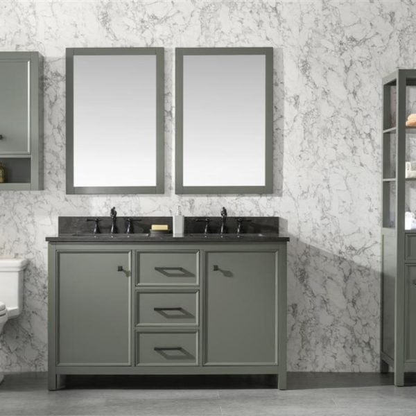 Legion Furniture 54" Double Sink Vanity Cabinet With Carrara White Top